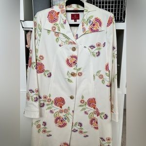 Cole Haan Stunning Floral Overcoat